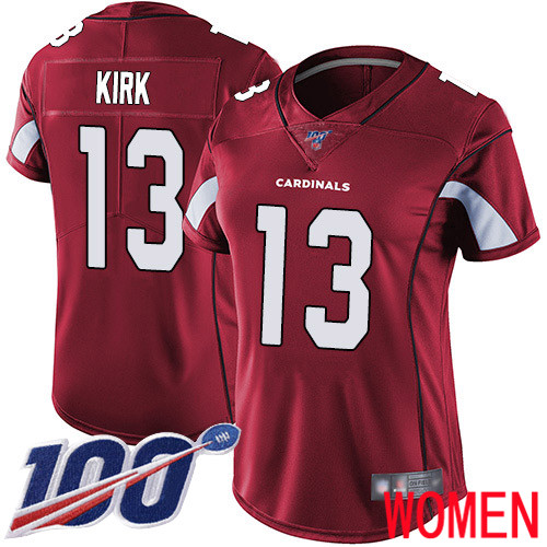 Arizona Cardinals Limited Red Women Christian Kirk Home Jersey NFL Football #13 100th Season Vapor Untouchable->arizona cardinals->NFL Jersey